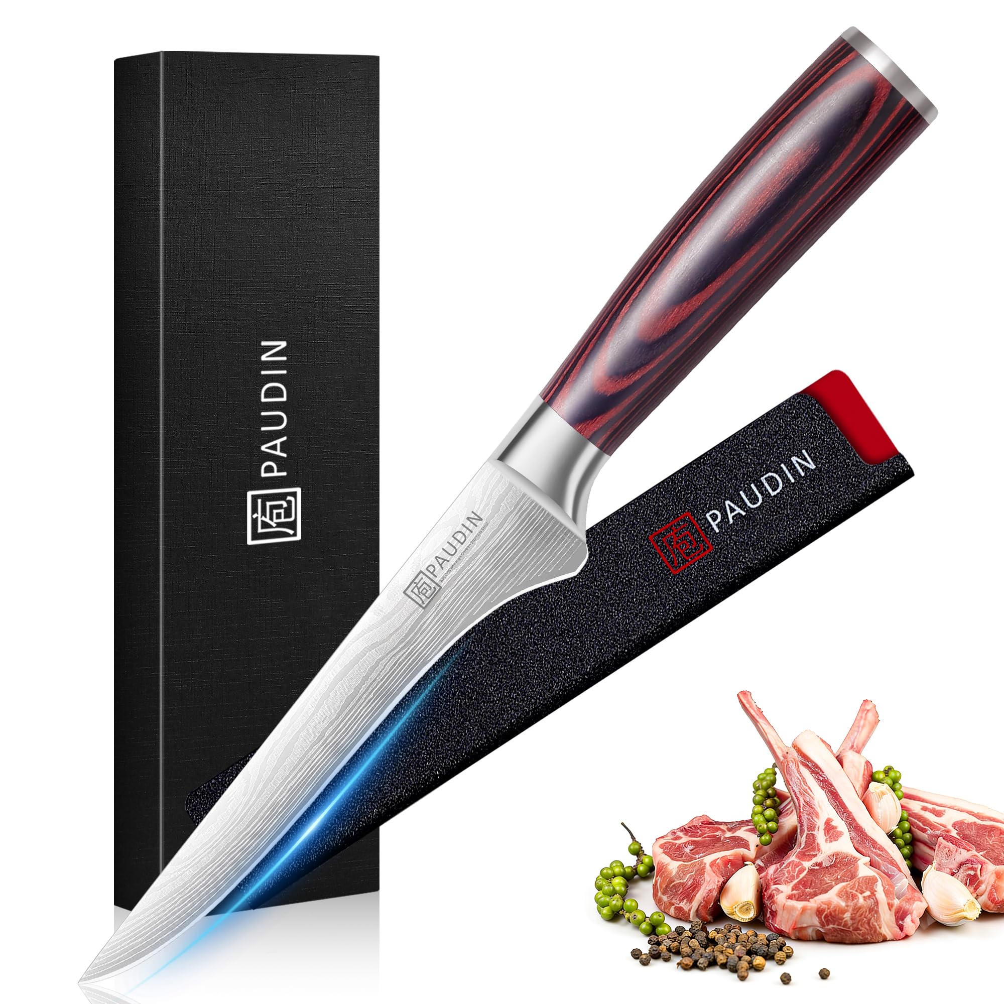 PAUDIN Bread Knife, 10 inch Serrated Knife, German Stainless Steel Bread Knife for Homemade Bread, Razor Sharp Edge for Efficient Slicing Sourdough Bread, Bagels, Cake