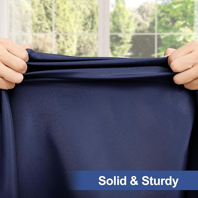 homing Rectangle Table Cloth Cover, Waterproof Polyester Elastic Fitted Tablecloth, Fits for 8 Foot Folding Tables, Washable Table Protector for Picnic, Camping, Outdoor (Navy Blue, 30" x 96")