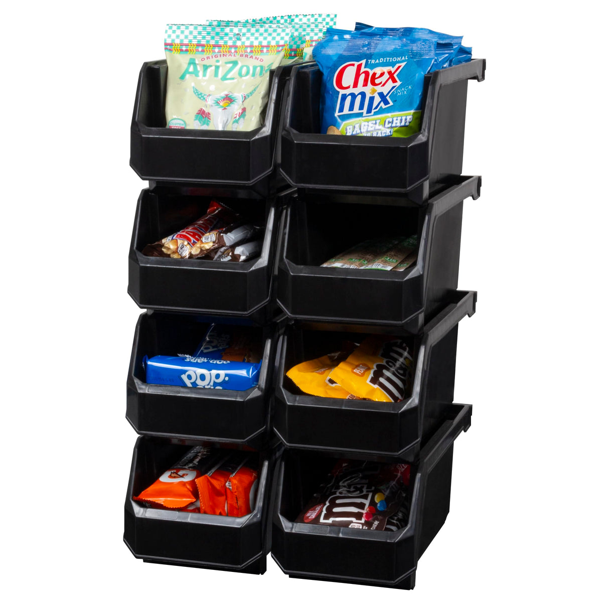 Akro-Mils ReadySpace Large Stackable Plastic Storage Bins, 6-Pack, Clear