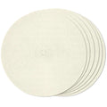 FunWheat Round Braided Placemats Set of 6 Place mats for Dining Tables Woven Heat Resistant Table Mats 15 inch (Ivory,6pcs)