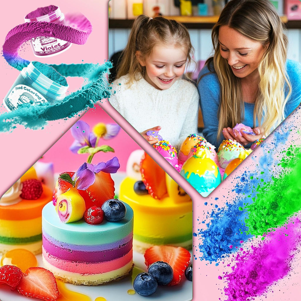 Food Coloring Powder for Baking - 15 Bright Colors Powdered Food Coloring