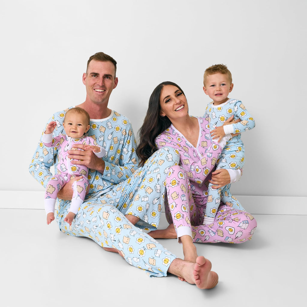 Little Sleepies Baby Pajamas, Pink Breakfast Buddies, 6-12M