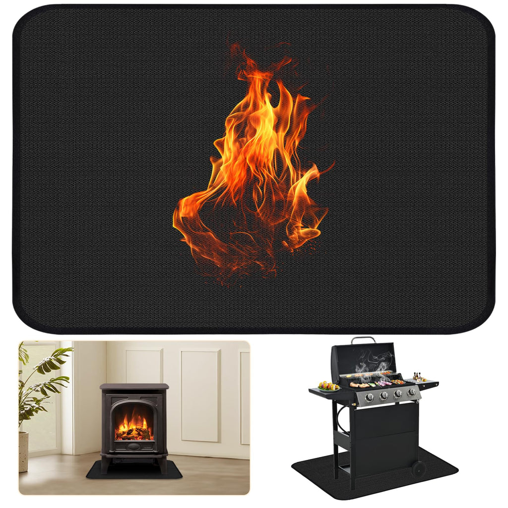 Himake 60×42 Inch Under Grill Mats for Outdoor Grill, Hearth Rugs for Fireplaces Fire Resistant, Gas and BBQ Grill Oil-Proof Water-Proof Protector for Decks, Patios and Indoor Grill