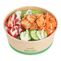 Restaurantware Compostable Paper Food Containers 200 Pack Of 37 oz BPI-Certified Round Kraft Salad Bowls Disposable Grease-Resistant Meal Prep Take Out Containers For Ice Creams, Soups, Snacks