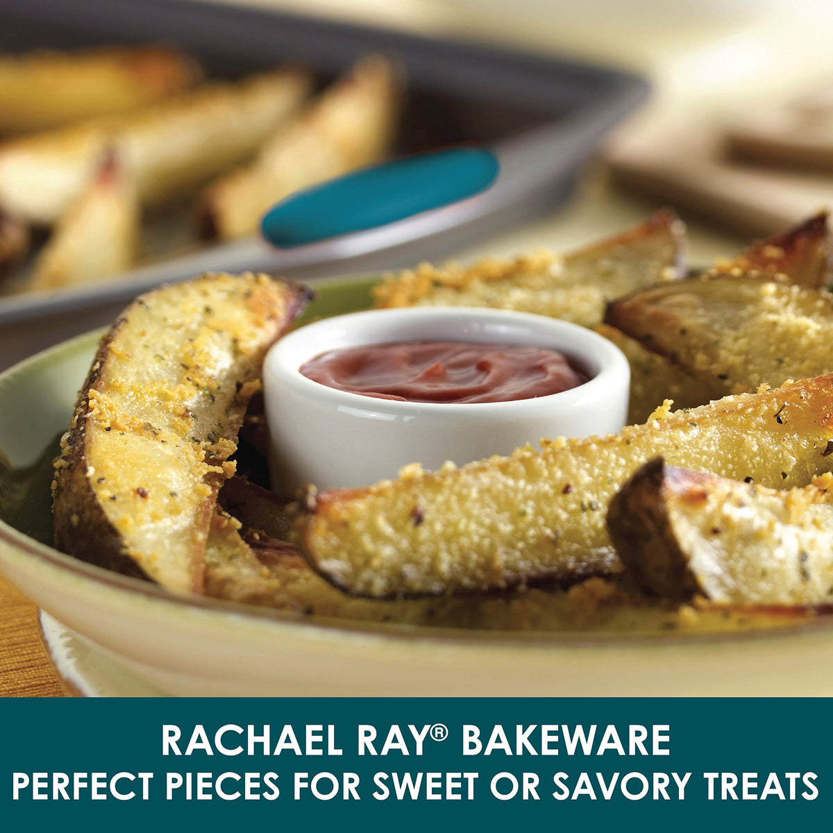 Rachael Ray Yum-o! Nonstick Bakeware Oven Lovin' Baking Pans Set, 10-Piece