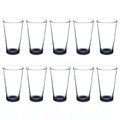 Libbey Pint Glass 16 oz. Set of 10, Bulk Pack - Beer Glasses, Heavy Duty Drinkware - Black