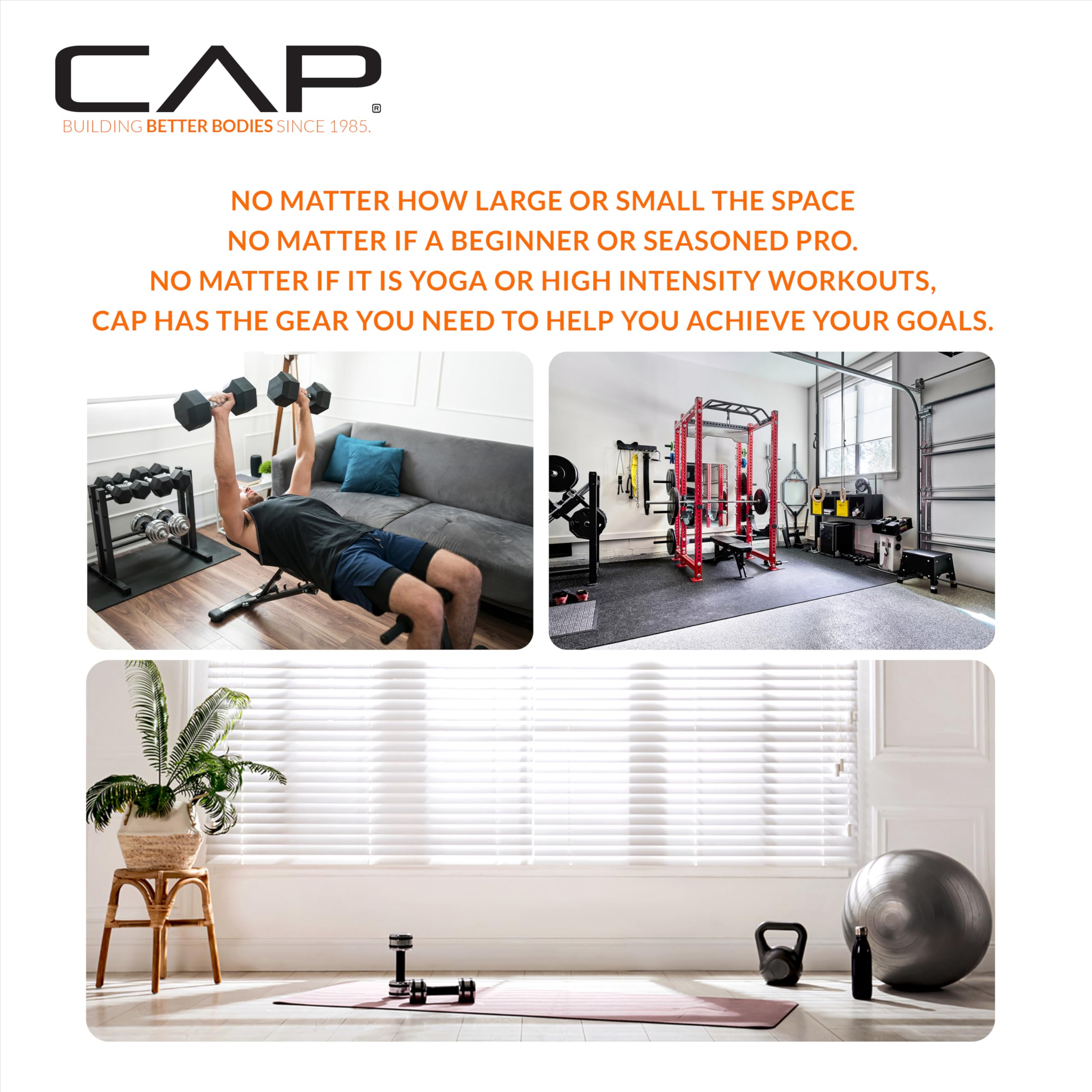 CAP 260lb Competition Olympic Bumper Plate Weight Set