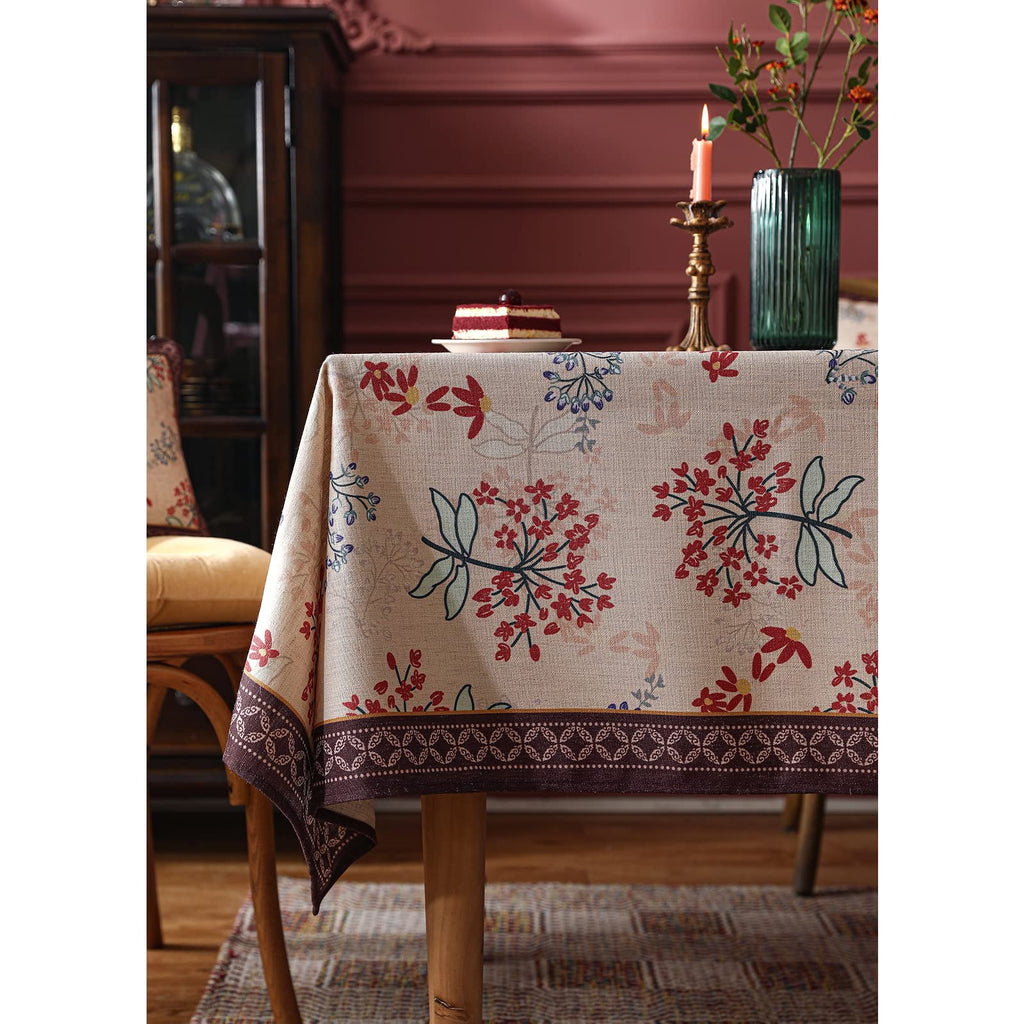 patdrea Vintage French Linen Tablecloth,Square,55"x55"-NewMari