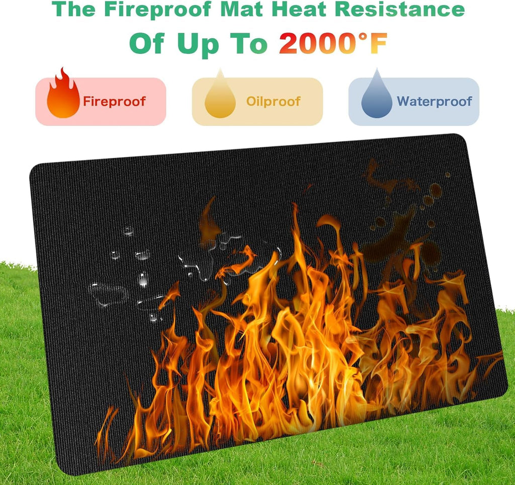 TAOMAND Large 90 x 52 inches Under Grill Mats for Outdoor Grill | BBQ Mat