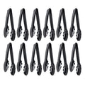 New Star Foodservice 35636 Utility Tong, High Heat Plastic, Scalloped, 9 inch, Set of 12, Black