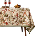 ISAENNE Designer Bohemian Linen Small Rectangular Tablecloth,Colorful Floral Pattern Table Cloth,Wrinkle Resistant Decorative Tablecloths for Dining Thanksgiving Kitchen Party,55"*71"-Grace A