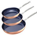 Nuwave 3-Piece Fry Pan Set, 8”, 10”, 12” Forged Lightweight
