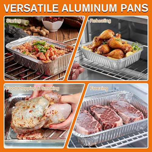 30 Pack 1 Lb Aluminum Foil Pans, Heavy Duty Disposable Aluminum Pans