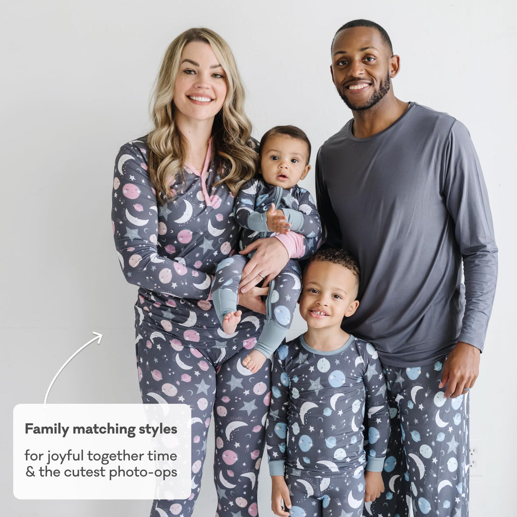 Little Sleepies Baby Pajamas, Blue To the Moon & Back, 2T