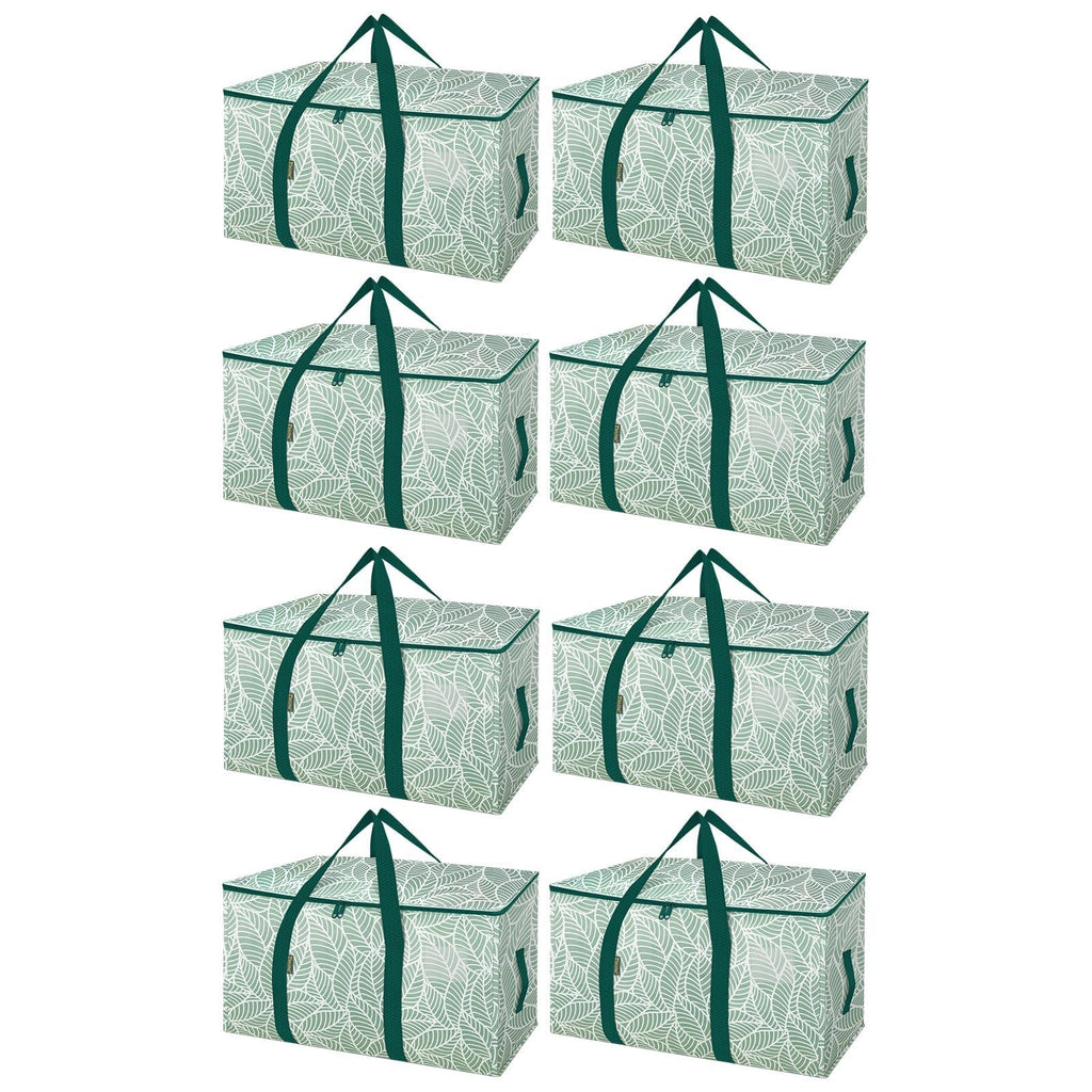 BALEINE 8-Pack Oversized Moving Bags with Reinforced Handles, Heavy-Duty Storage Tote for Clothes, Moving Supplies (Antique Folidage, 8-Pack)