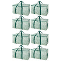 BALEINE 8-Pack Oversized Moving Bags with Reinforced Handles, Heavy-Duty Storage Tote for Clothes, Moving Supplies (Antique Folidage, 8-Pack)