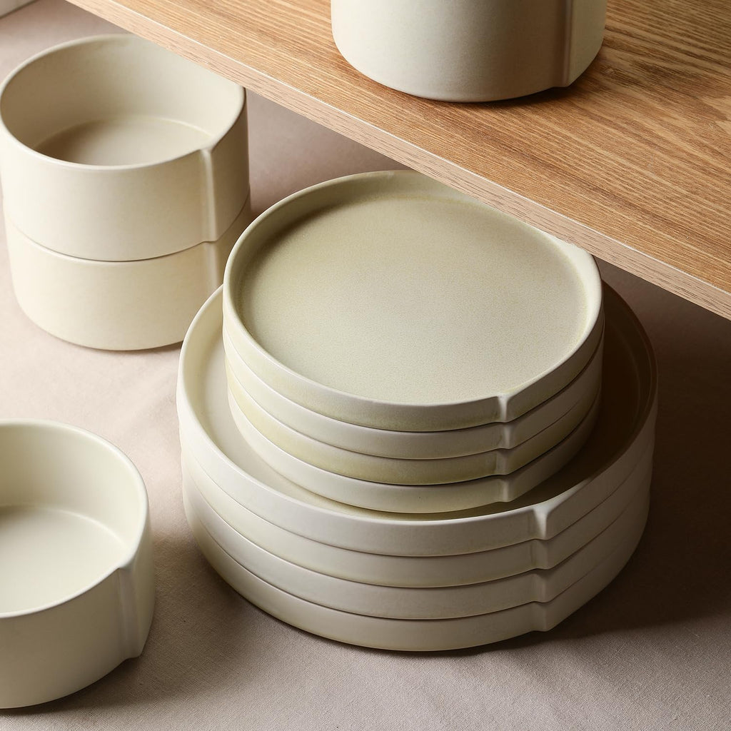 Stone Lain Bao Dinnerware Set, Beige, Set of 12