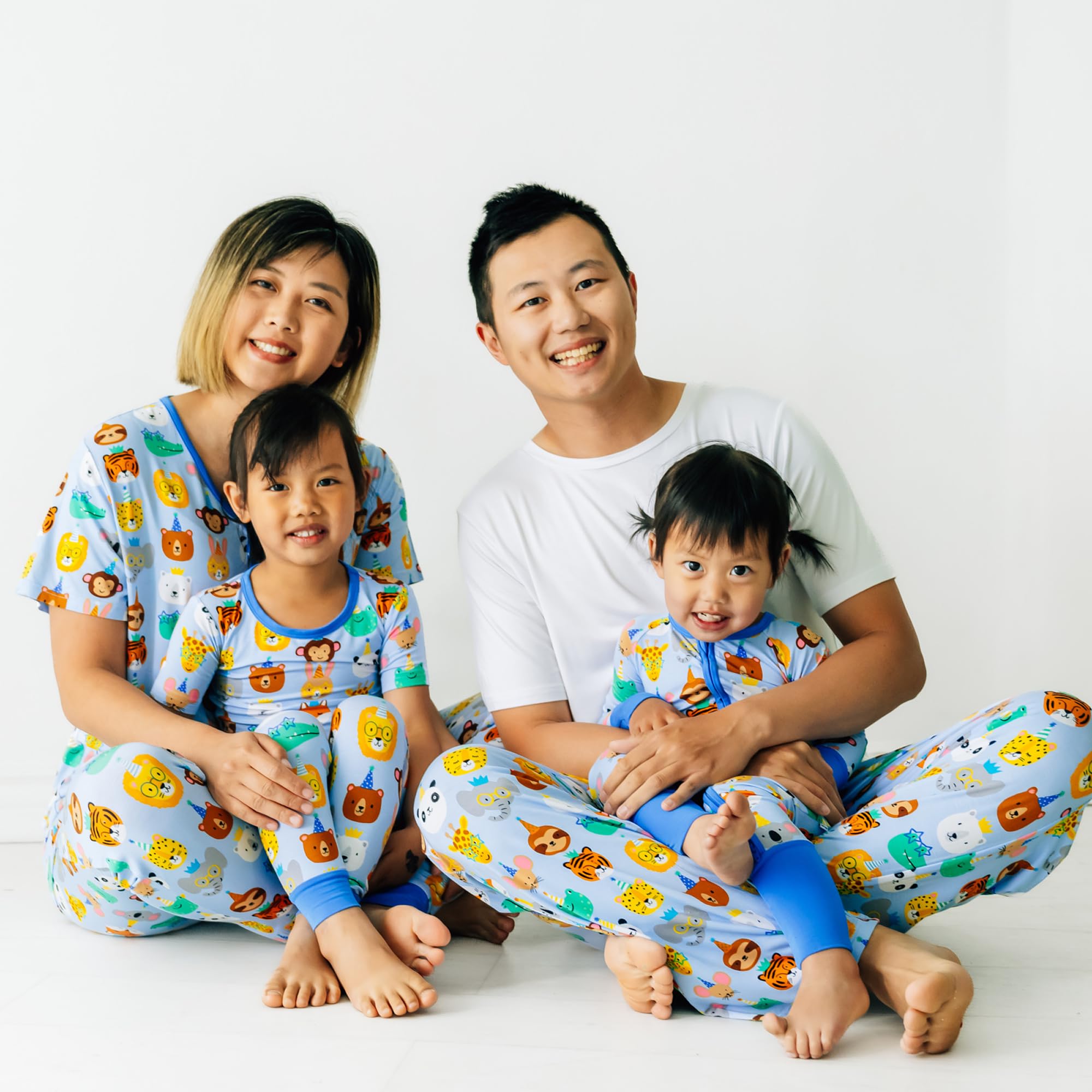 Little Sleepies Baby Pajamas, Blue Party Pals, Newborn