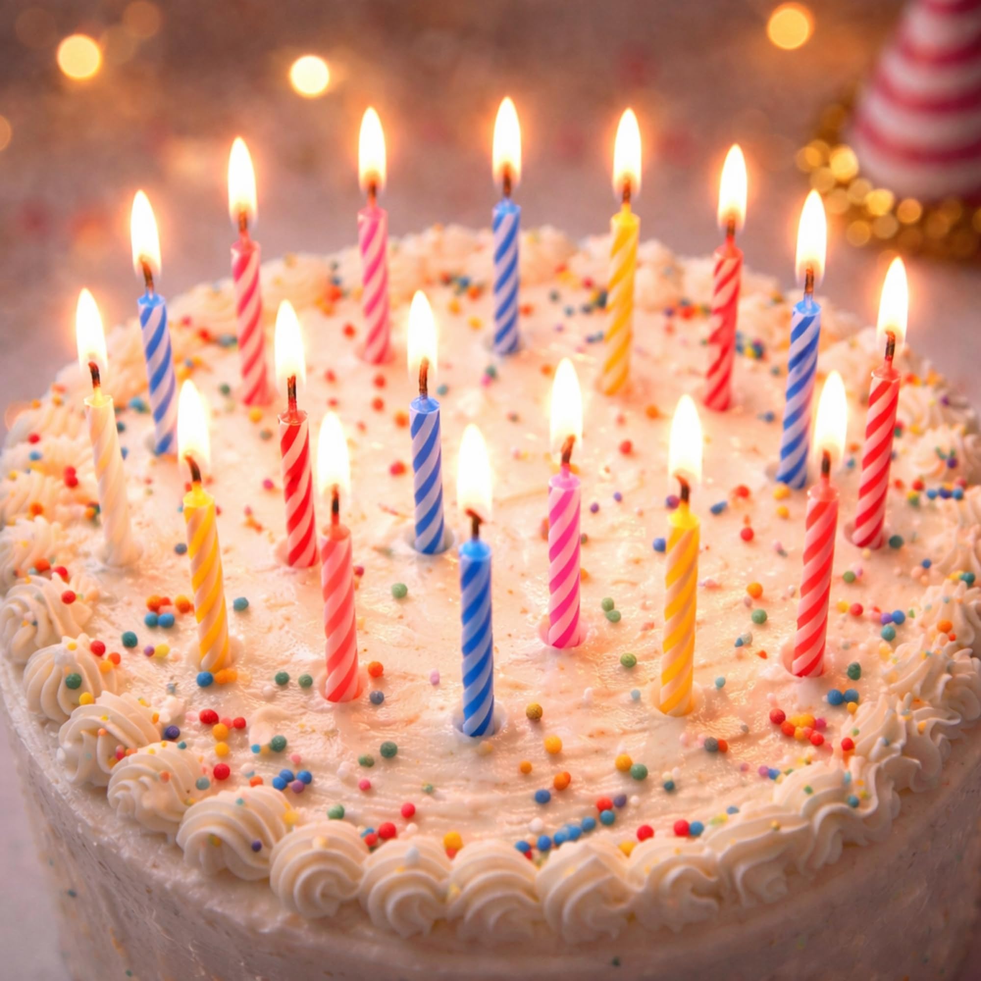 Bulk Birthday Candles for Cake – 72 Count Mixed Color Pack, Traditional Birthday Candles for All Ages & Party Themes