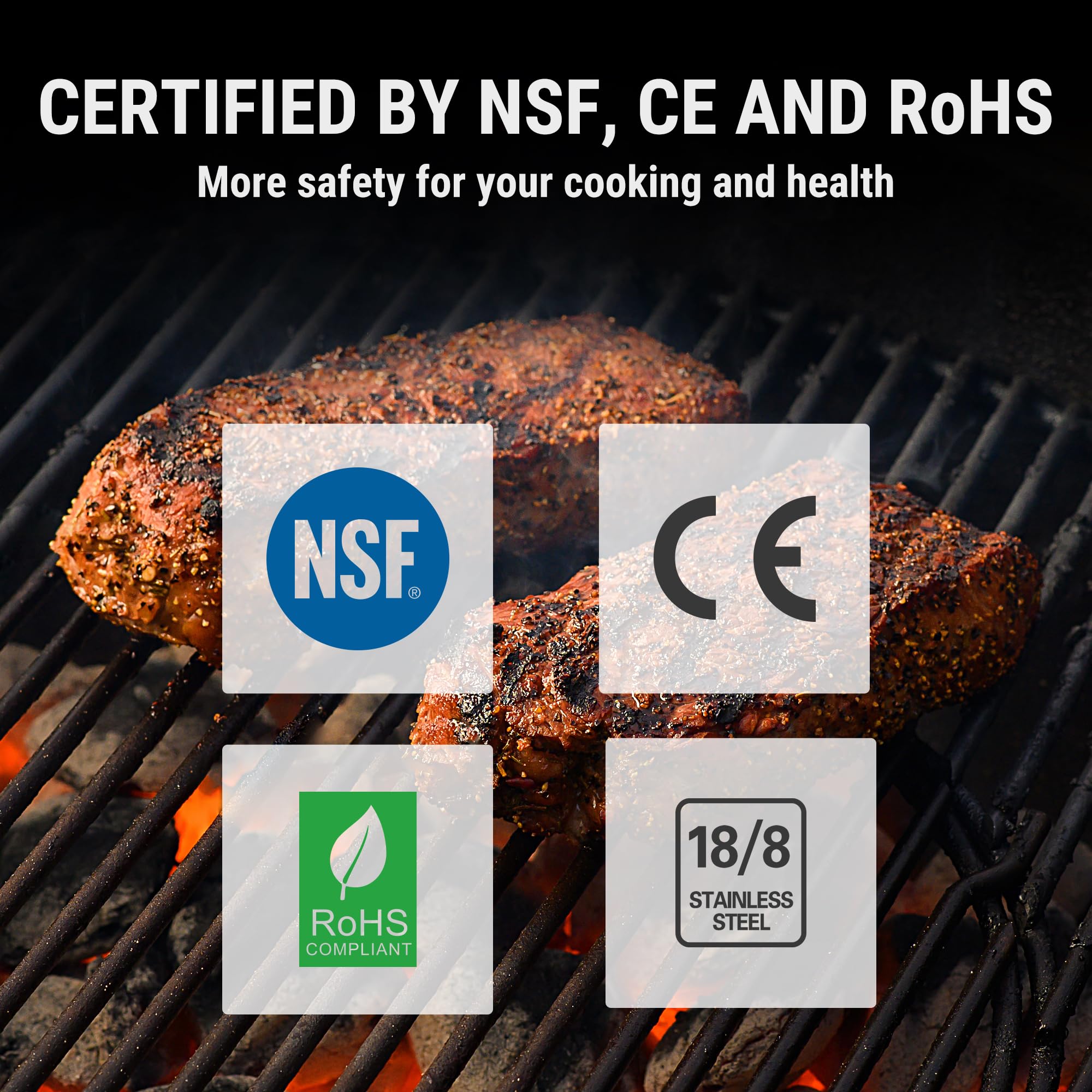 TempPro TempSync 650ft Bluetooth Meat Thermometer for Cooking with 4 Probes