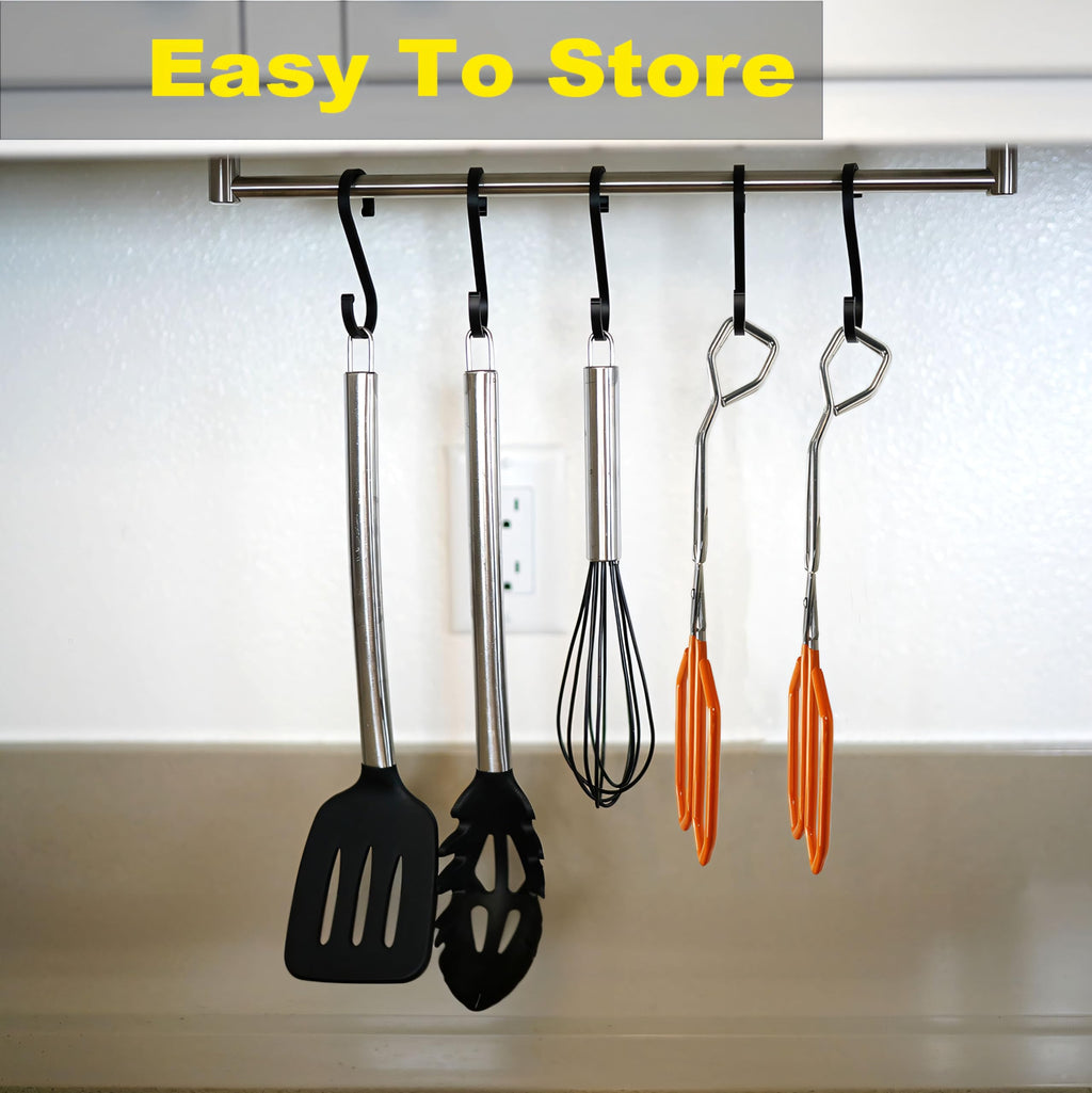 11 Inch Hiash Orange Stainless Steel Scissor Tongs, Kitchen Tongs for Cooking