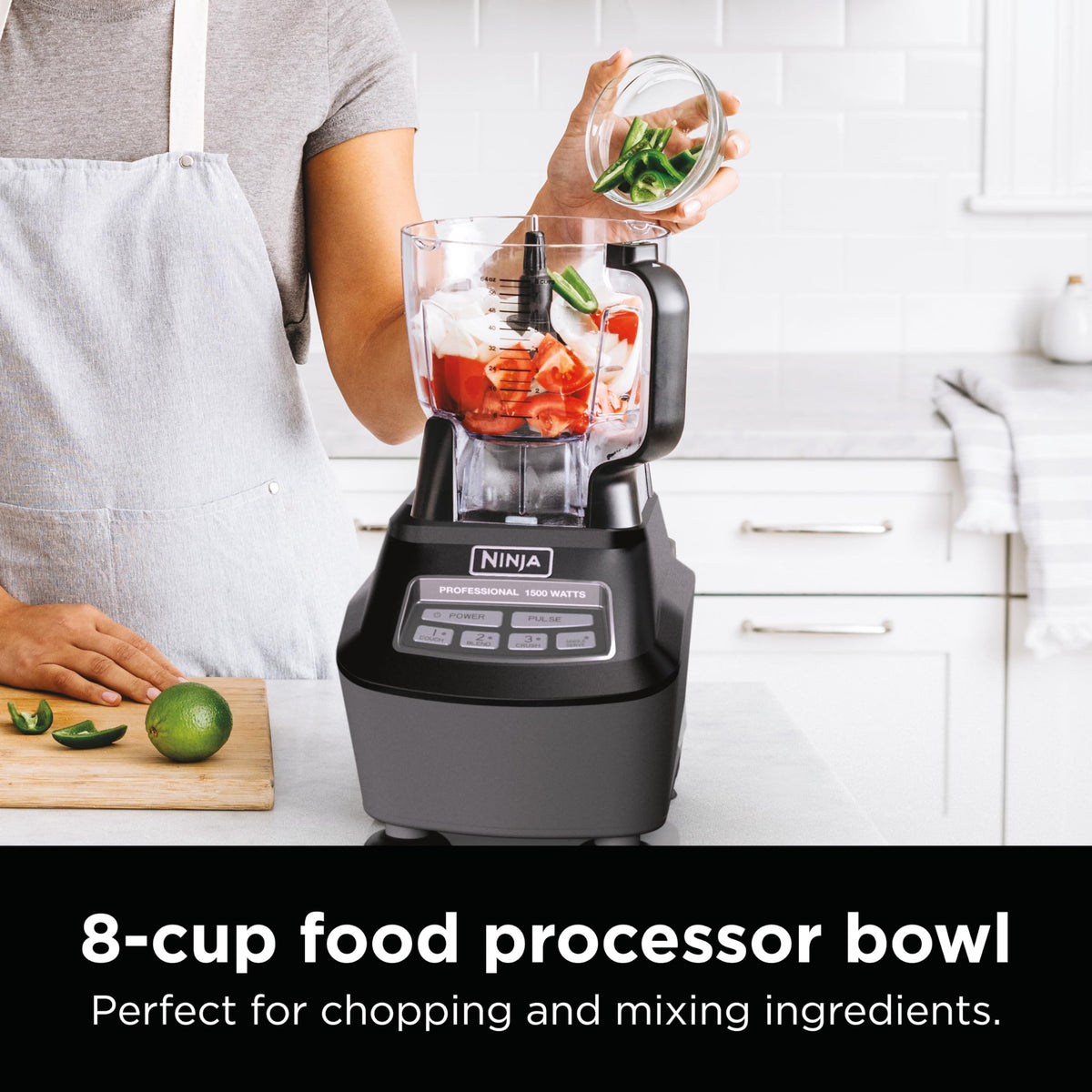 Ninja Mega Kitchen System, 1500W, 72oz Pitcher, 8-Cup, Black, BL770AMZ