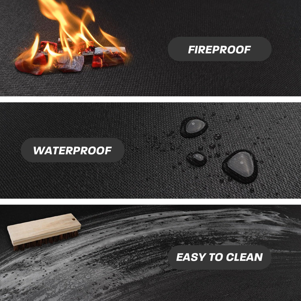 rumlick 19.5" Fire Pit Mat for Solo Stove Mesa - Round Under Grill Mat
