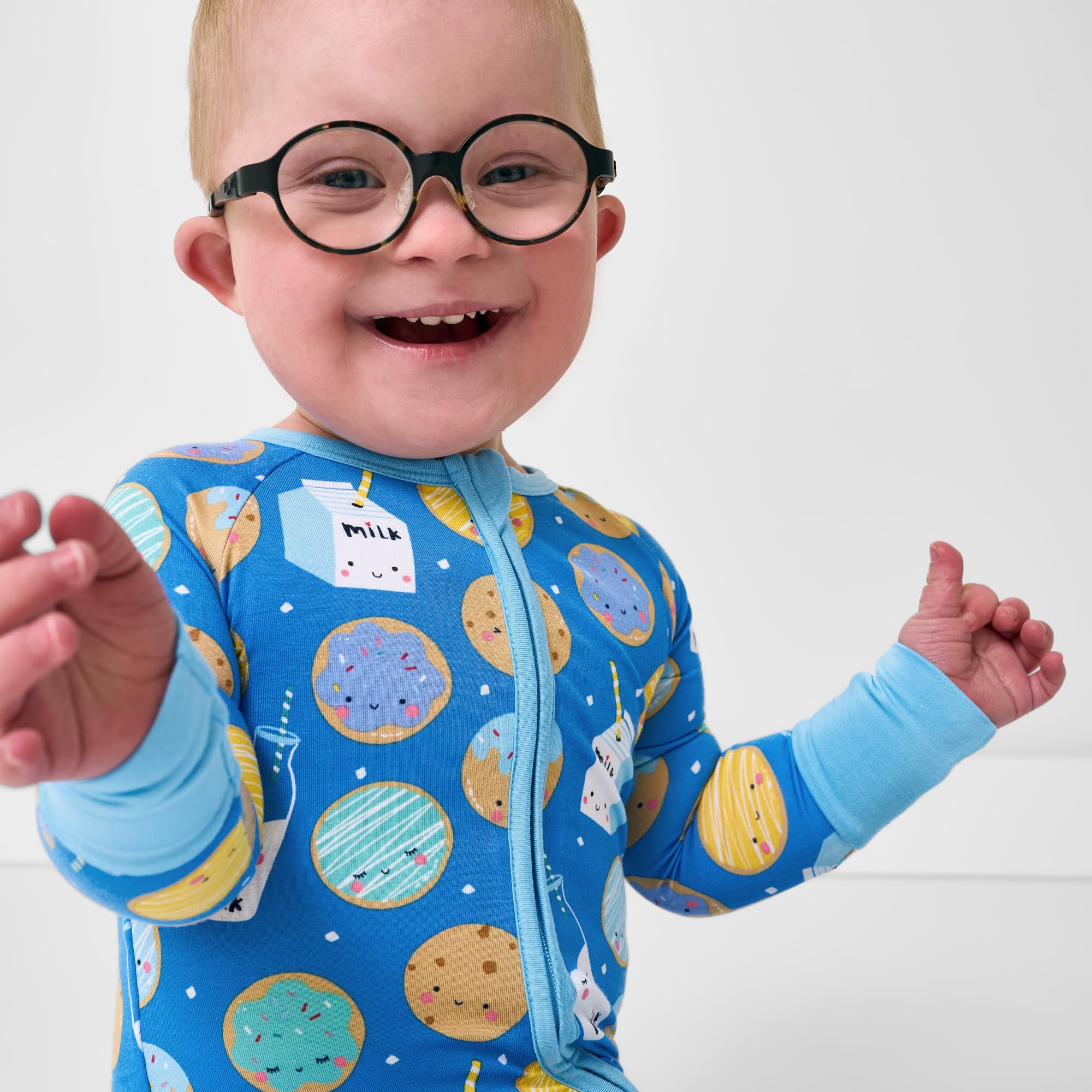 Little Sleepies Baby Pajamas, Blue Cookies & Milk, 3-6M