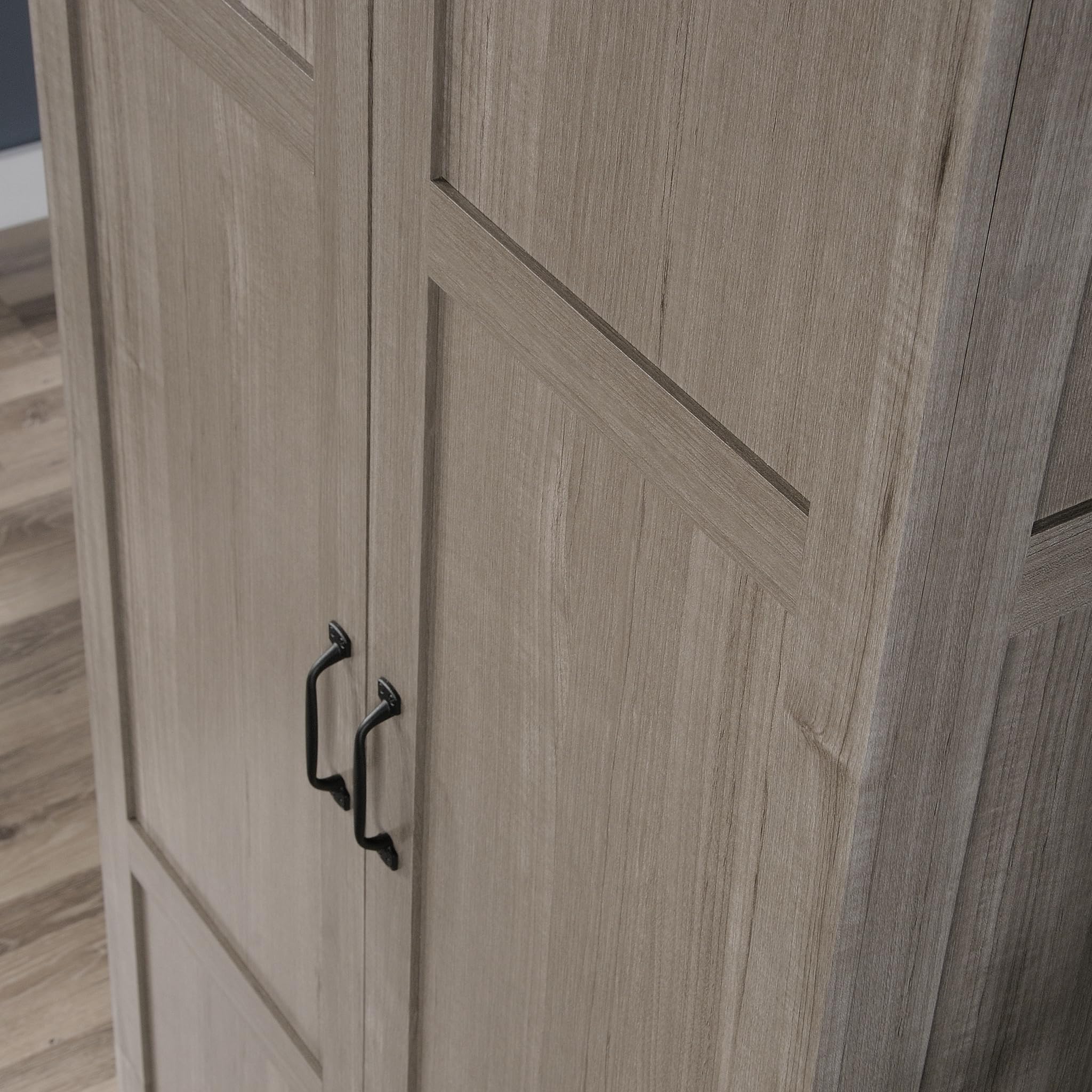 Sauder Select 71" Storage Cabinet, Pantry Cabinet Kitchen Storage with Adjustable Shelves, Bathroom Storage Cabinet, in Silver Sycamore