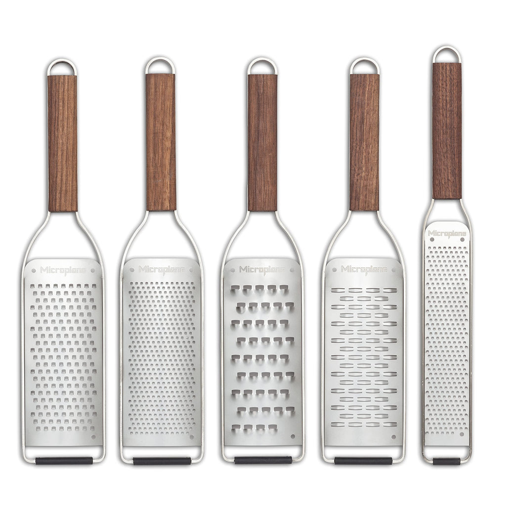 Microplane Master Series Wood Handle Stainless Steel Frame Extra Coarse Blade Cheese Grater