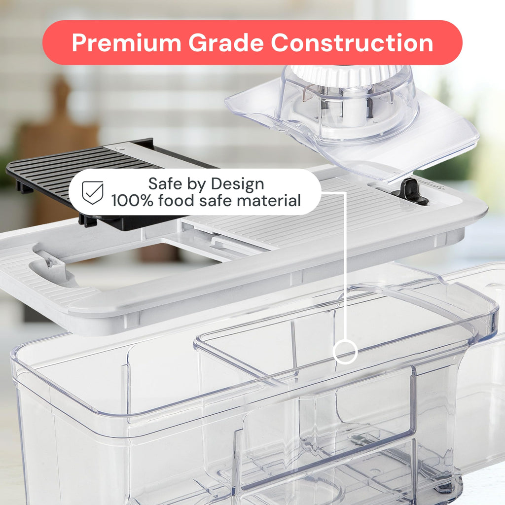 Fullstar Pro XL Vegetable Chopper & Mandoline Slicer w Pull-Out Catch Tray