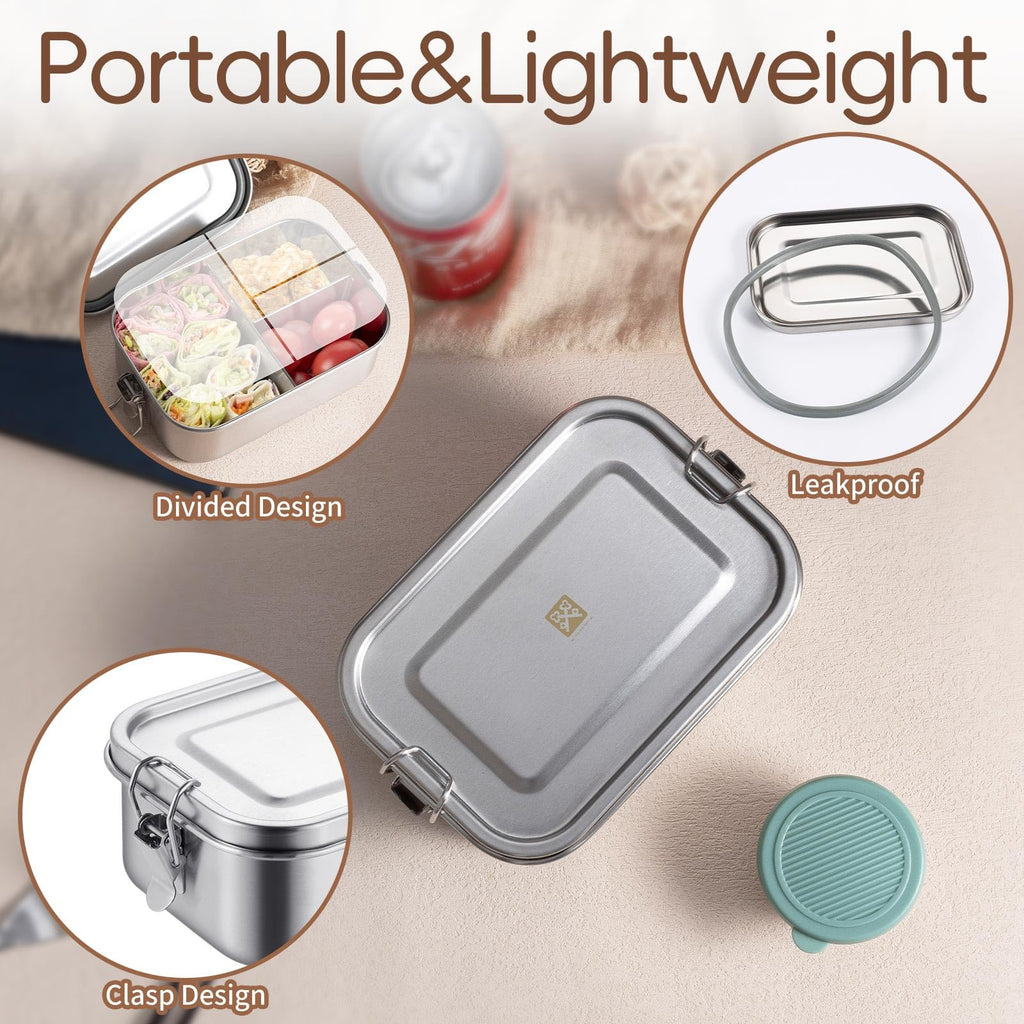 GOLDEN KEY 27oz Stainless Steel Bento Box for Kids,Too Small for Adult Use