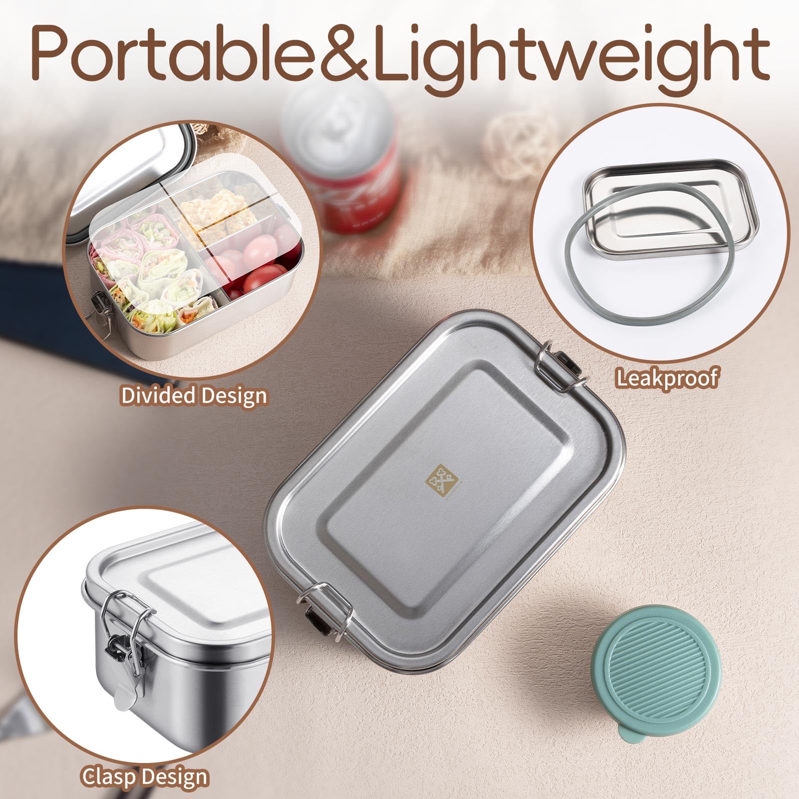 GOLDEN KEY 27oz Stainless Steel Bento Box for Kids,Too Small for Adult Use