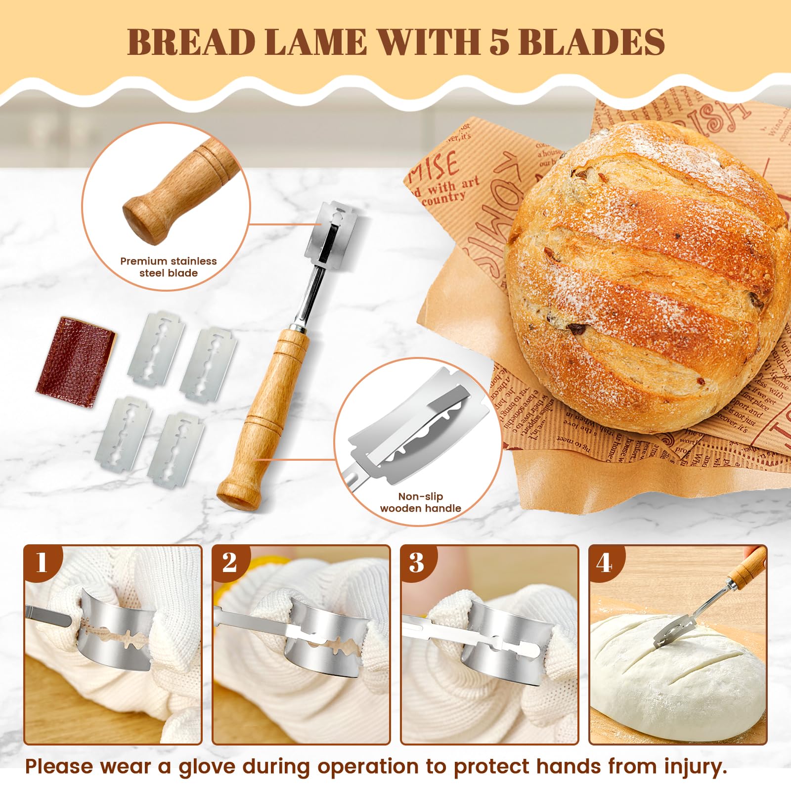 HASHMUST 33 Pcs Sourdough Starter Kit, Sourdough Bread Baking Supplies, 9'' Round & 10" Oval Cotton Rope Banneton Bread Proofing Basket Kit, Beginner Friendly Bread Making Tools with Starter Jar