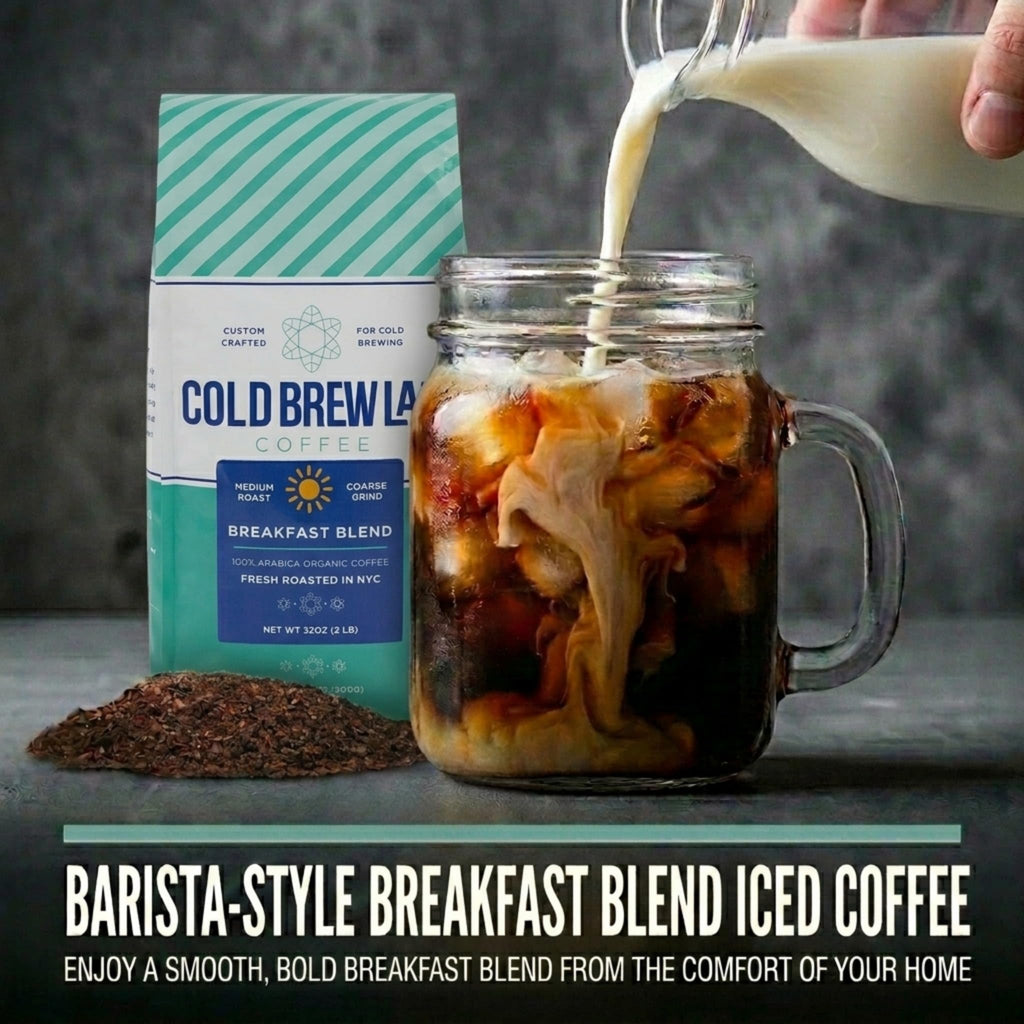 Cold Brew Organic Breakfast Blend Coffee, Medium Roast, Coarse Ground, 2 Lb