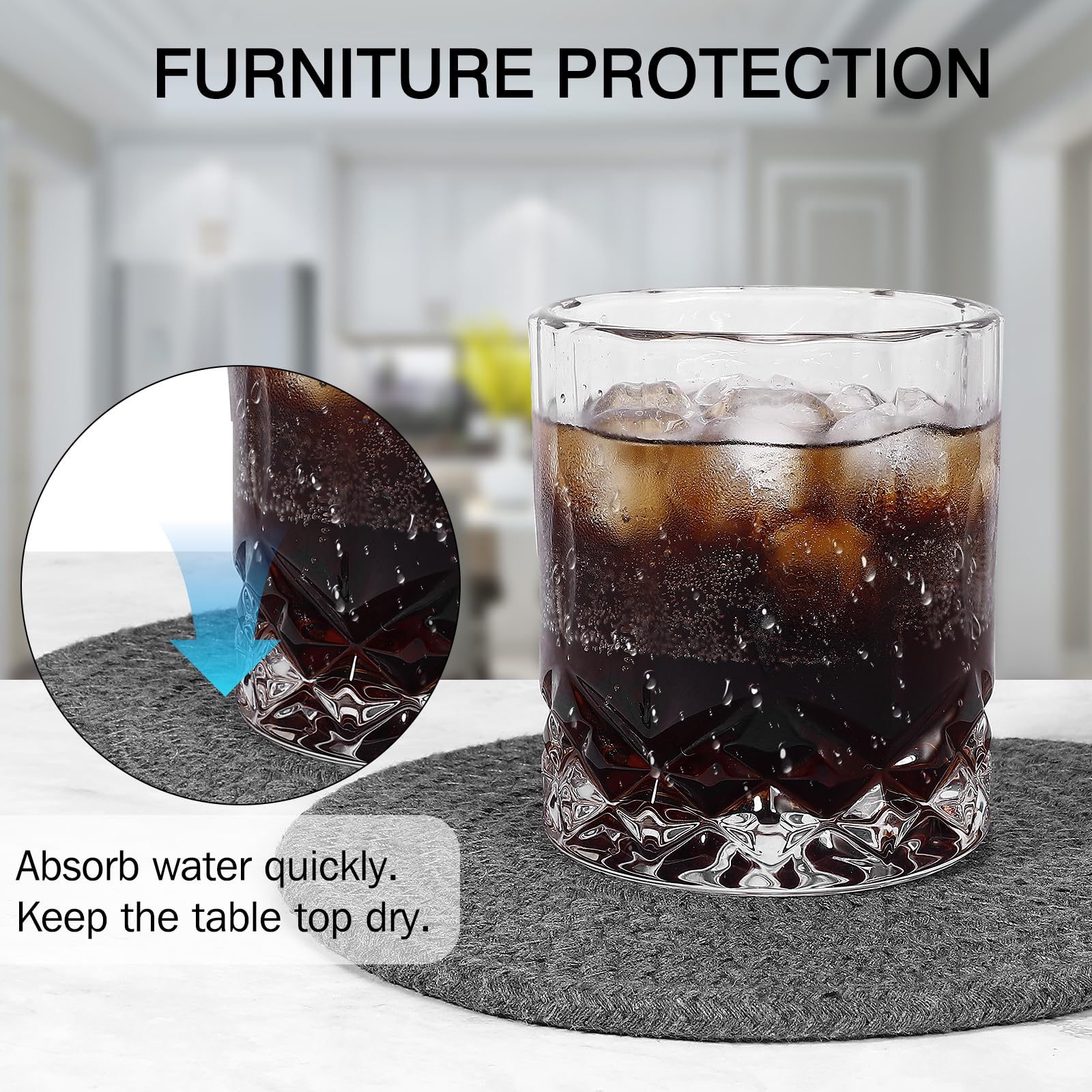 ME.FAN 7 Inch Trivets/Potholders 4 Set Cotton Thread Weave Trivets for Pots and Pans - Large Coasters/Hot Pads to Protect Desktop & Countertop - Mix 1