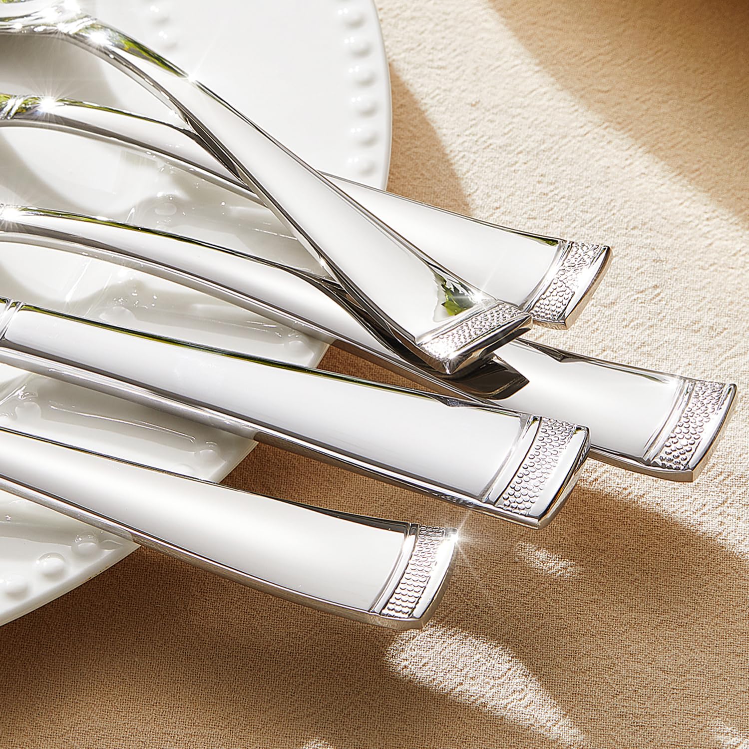 KINGSTONE 20-Piece Flatware Set, 18/10 Stainless Steel Silverware Set for 4