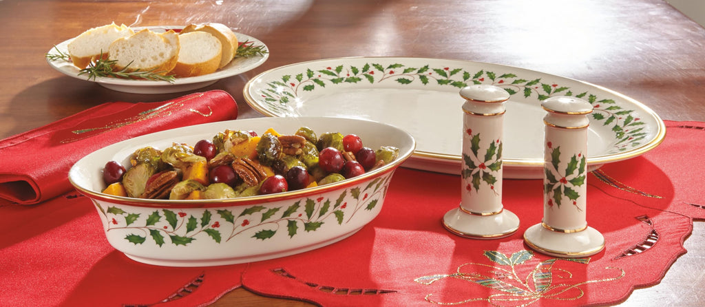 Lenox Holiday Porcelain Christmas Serving Bowl, 34oz