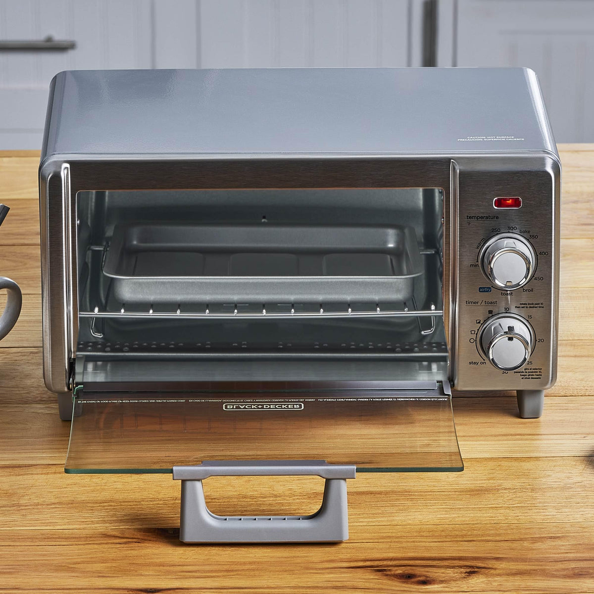 BLACK+DECKER 4-Slice Air Fry Toaster Oven, 5-in-1 Countertop Oven