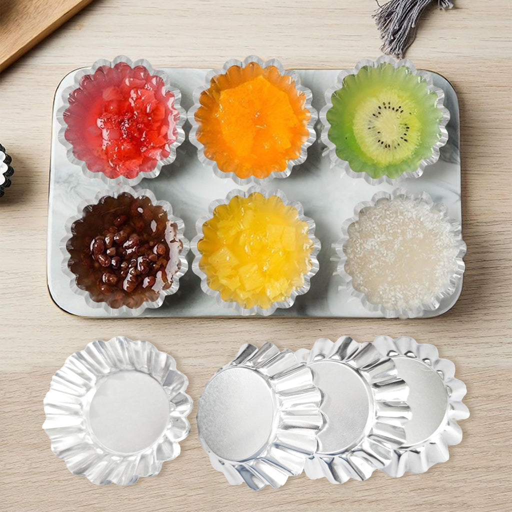 pson 20Pcs 2.95 Inch Egg Tart Molds, Non-Stick Aluminum Mini Tart Pans for Baking Tarts, Pies, Cupcakes, Muffins, Pudding, and Desserts