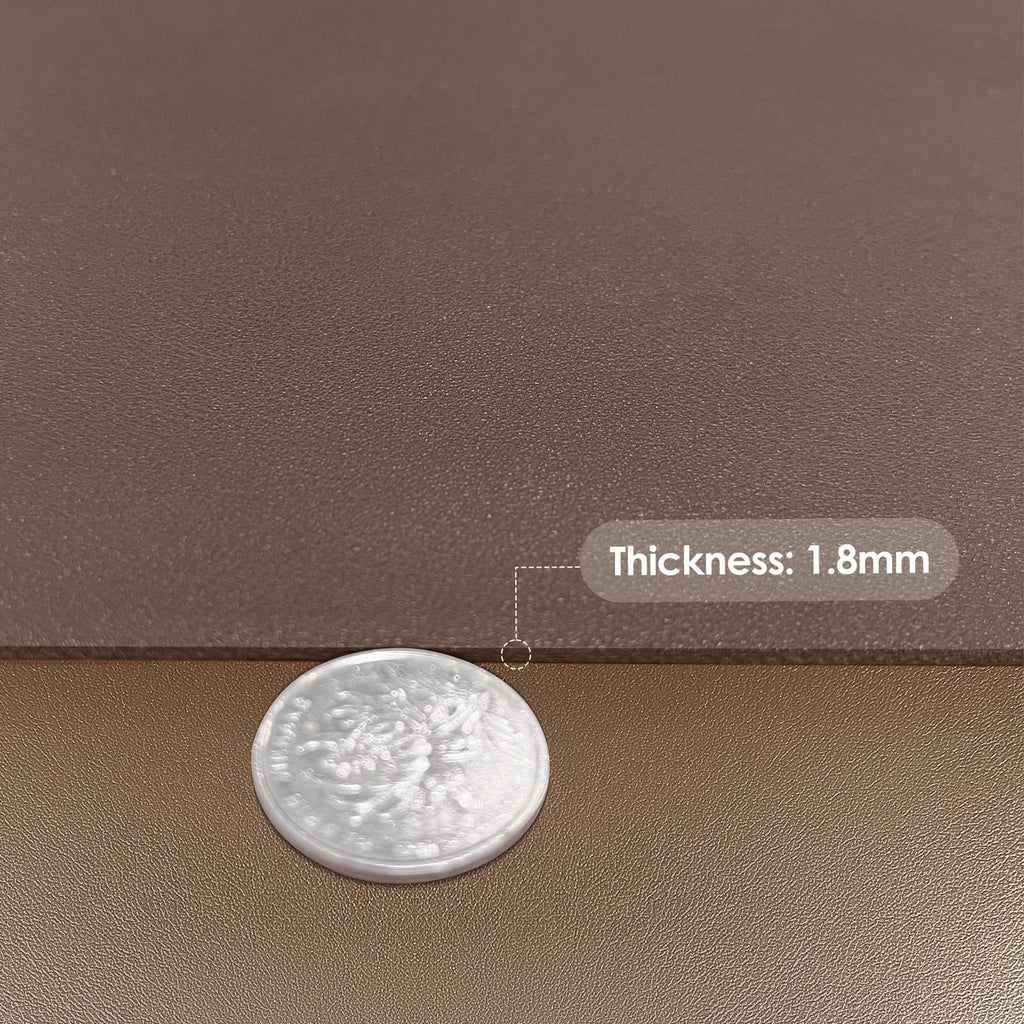 Zinkooat Leather Desk Mat,1.8mm Thick,16x60 Inch Desk Cover,Gold Desk Mat,Desk Protector Mat,Dresser Cover Top,Table Cover Rectangle,End Table Cover(Mud Color+Champagne Gold,16x60)