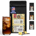 Inspired Coffee Co French Vanilla Flavored Cold Brew Coffee Coarse Ground Coffee Beans Medium Roast - Low Acid Coffee Smoother Taste - 100% Arabica - 12 oz. Resealable Bag