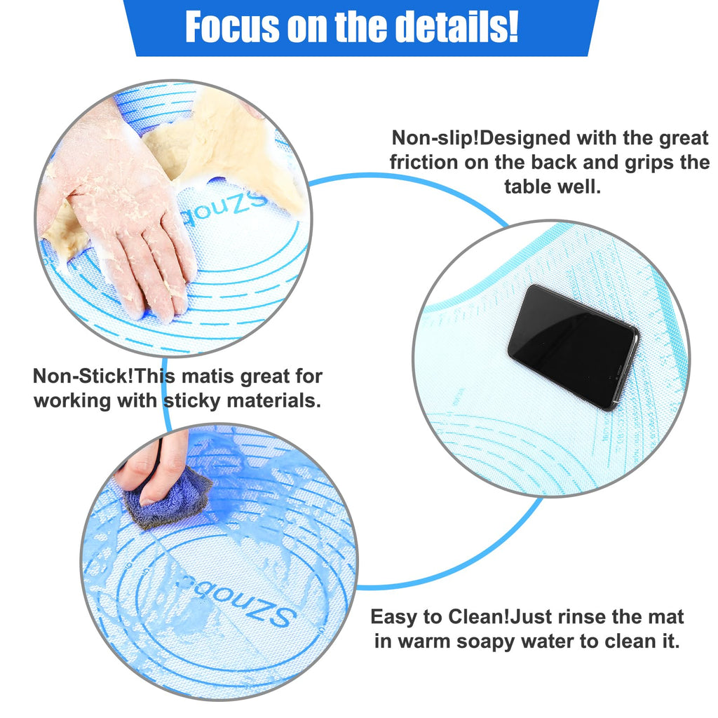 Silicone Pastry Mat 36x24 Inch Dough Mat for Baking Suitability