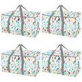 BALEINE 4-Pack Oversized Moving Bags with Reinforced Handles, Heavy-Duty Storage Tote for Clothes, Moving Supplies (Mosaic, 4-Pack)