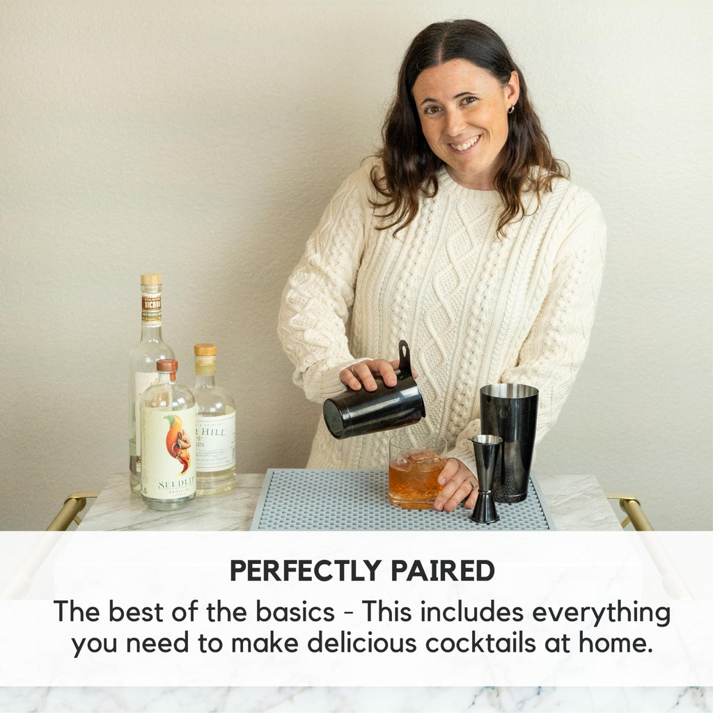 A Bar Above 4 Piece Cocktail Shaker Set, Bartender Kit, Antique Copper