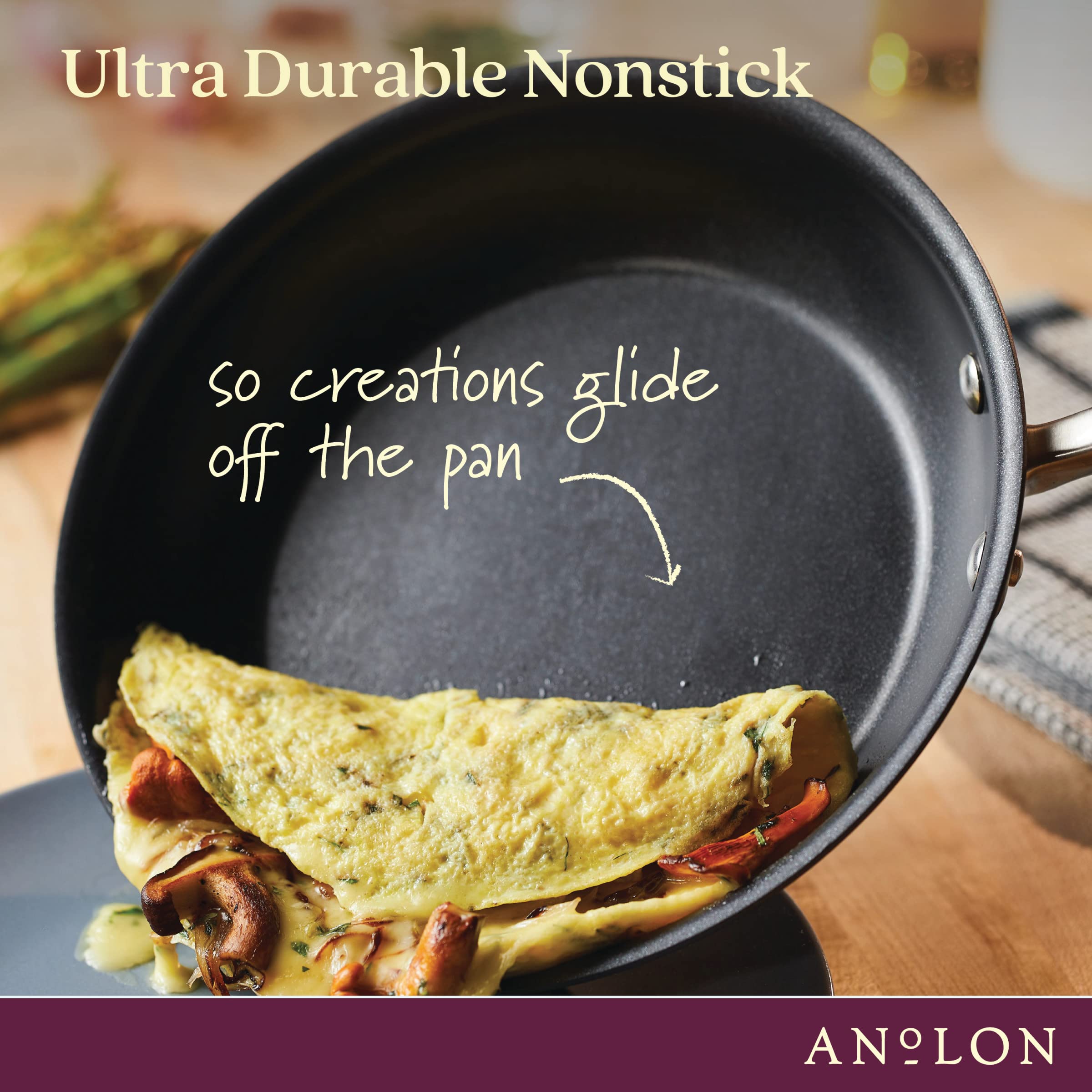 Anolon Advanced Home Hard-Anodized Nonstick Stockpot with Lid, 10 Quart Pot, Nonstick Pot, Moonstone