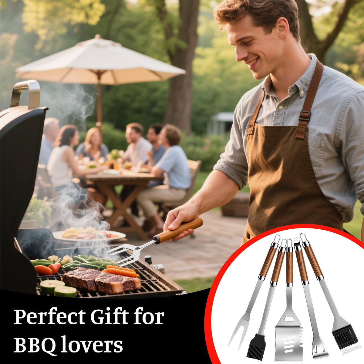 Grill Set, Grill Tools for Outdoor Grill Utensils Set BBQ Accessories