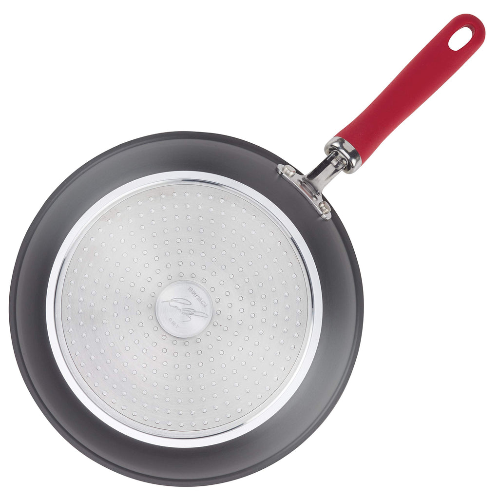 Rachael Ray Create Delicious Deep Hard Anodized Nonstick Frying Pan / Fry Pan / Hard Anodized Skillet - 10.25 Inch, Gray
