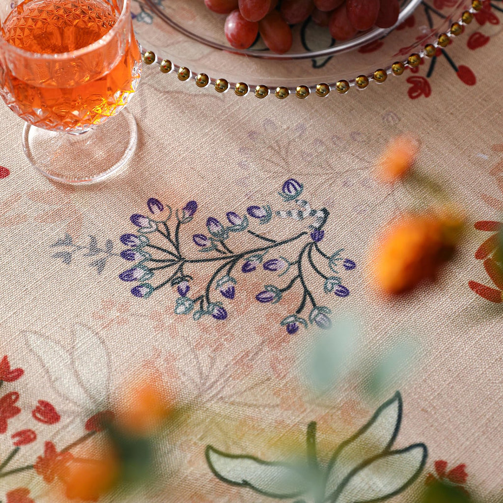 patdrea Vintage French Linen Tablecloth,Rectangular,87"x55"-NewMari