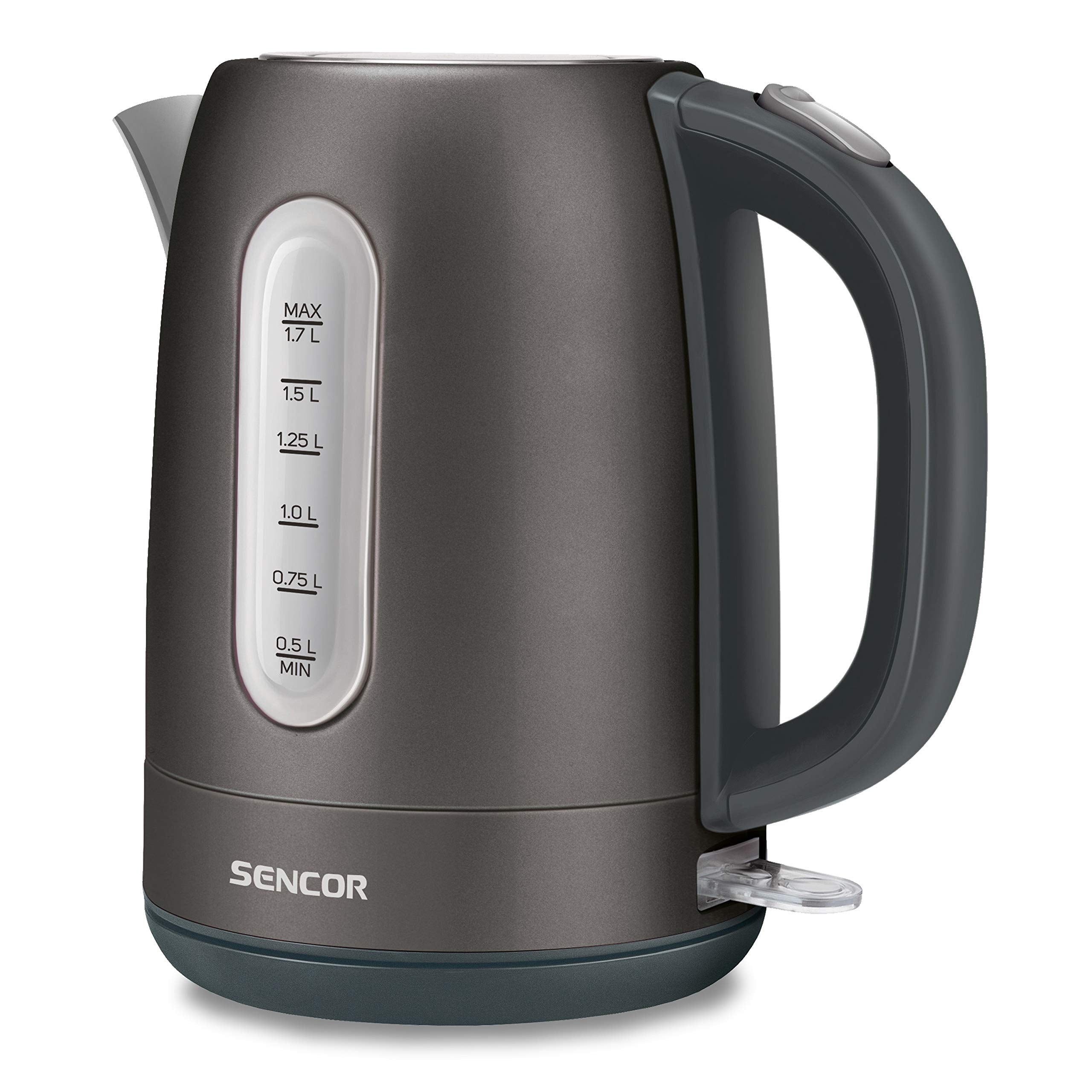 Sencor SWK1778BK 1.7L Stainless Steel Electric Kettle with Lid Safety Lock, Black